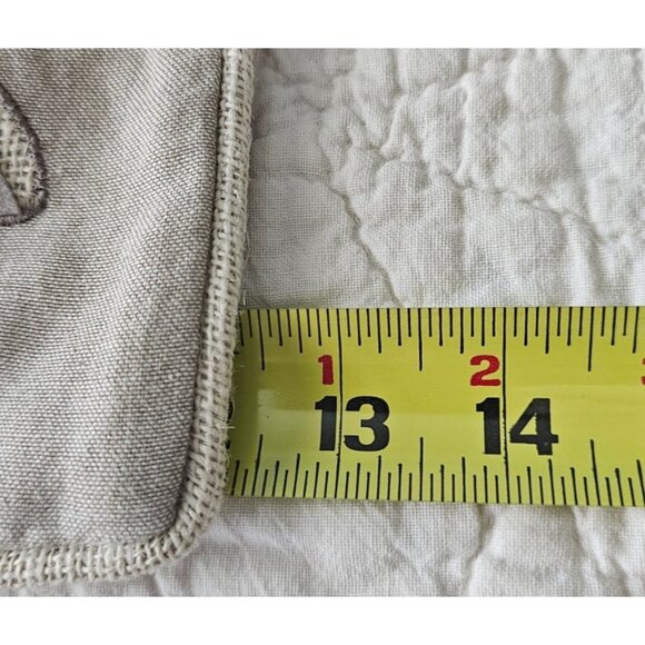 Easter Bunny Decorative Pillow Cover, Neutral Linen Look, Appliqué, 12" x 20" - Picture 5 of 5